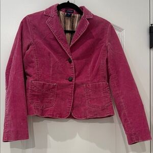GAP Women's Pink Corduroy Blazer